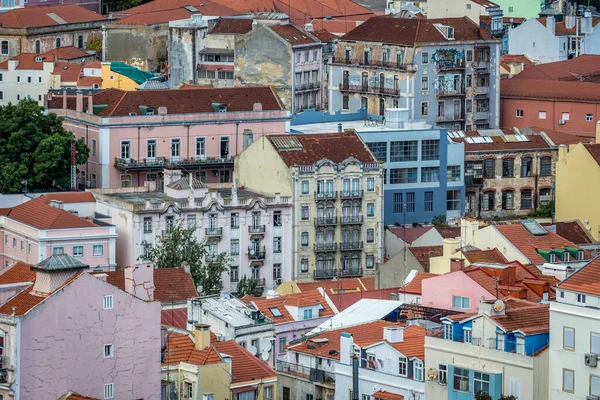 Lakások Portugáliai Miradouro Sophia Mello Breyner Andresenből Lisszabon Város Graca — Stock Fotó