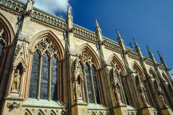 Widok Boku Kaplicy John College Kolegium Wyborcze Uniwersytetu Cambridge Anglia — Zdjęcie stockowe