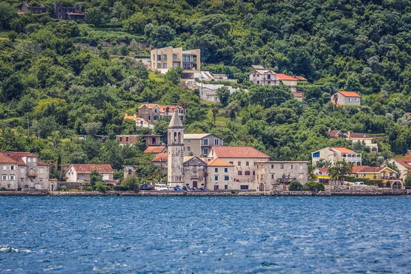 Donji Stoliv Ville Dans Baie Kotor Sur Mer Adriatique Monténégro — Photo