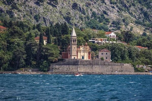 Kyrkan Matthew Dobrota Kotor Bay Vid Adriatiska Havet Montenegro — Stockfoto