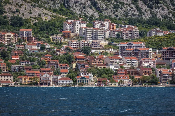 Береговая Линия Доброты Которском Заливе Адриатическом Море Черногория — стоковое фото