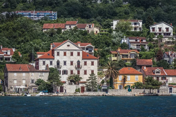 Gebäude Dobrota Stadt Kotor Bucht Der Adria Montenegro — Stockfoto