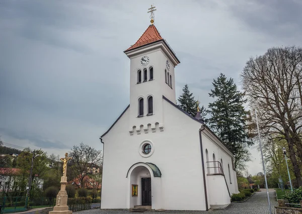Szent Bertalan Templom Breznice Faluban Csehországban — Stock Fotó