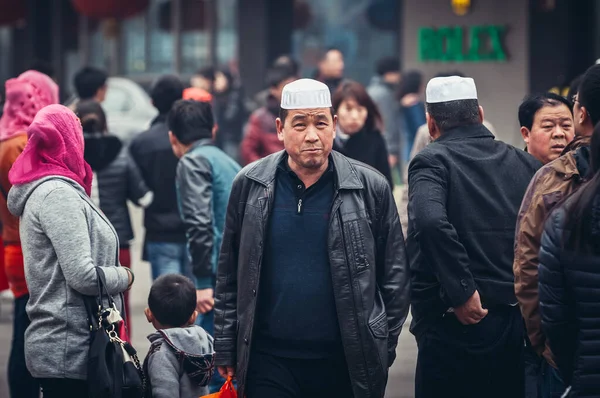 Peking China März 2013 Hui Leute Chinesische Muslime Der Wangfujing — Stockfoto