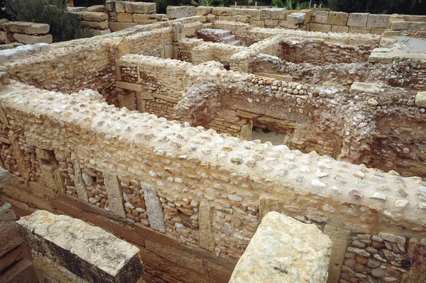 Befestigte Häuser Aus Byzantinischer Zeit Der Antiken Stadt Sufetula Der — Stockfoto