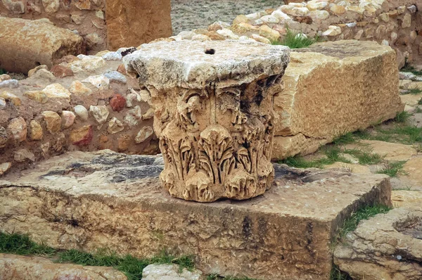 Detaljer Romerska Antika Staden Sufetula Sbeitla Stad Norra Och Centrala — Stockfoto