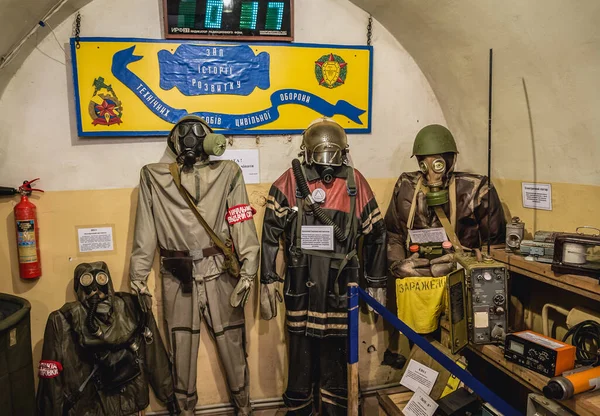 Korosten Ucrania Septiembre 2014 Exposición Museo Militar Antiguo Búnker Llamado — Foto de Stock