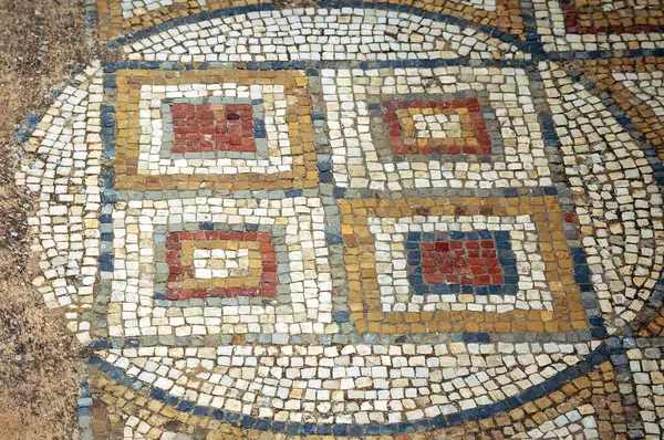 Mozaiková Podlaha Starověkém Římském Městě Sufetula Městě Sbeitla Severním Centru — Stock fotografie