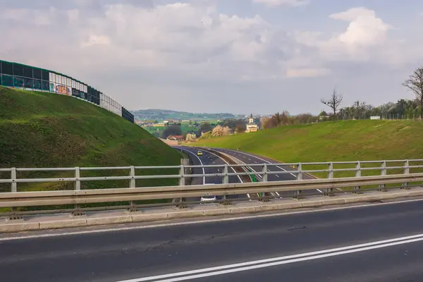 View Road Expressway S52 Bielsko Biala City Poland — Stock Photo, Image