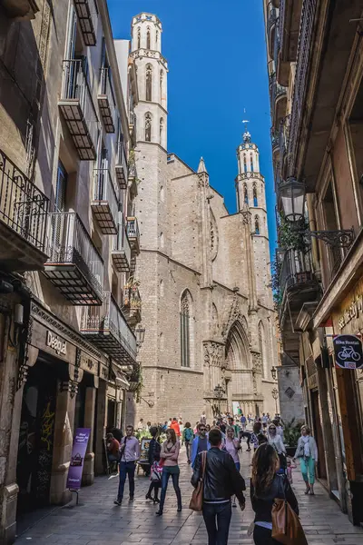 Barcelona Spanje Mei 2015 Kerk Van Santa Maria Del Mar — Stockfoto