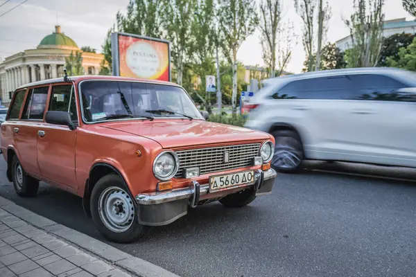 Doněck Ukrajina Května 2014 Lada 1200 Combi Doněcku Během Rusko — Stock fotografie