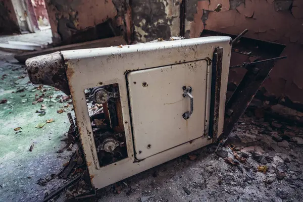 Old oven in mess hall in abandoned military base Chernobyl-2 in Chernobyl Exclusion Zone, Ukraine
