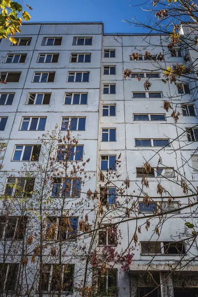 Verlassenes Wohnhaus Der Geisterstadt Pripjat Der Tschernobyl Sperrzone Ukraine — Stockfoto