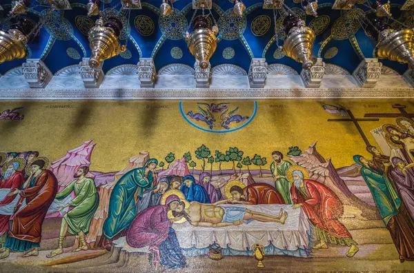 Jerusalén Israel Octubre 2015 Una Representación Mosaico Del Cuerpo Cristo — Foto de Stock