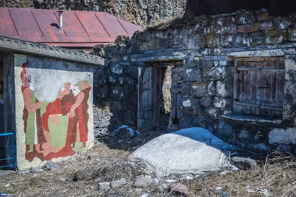 Región Mccheta Mtianetia Georgia Abril 2015 Casa Abandonada Junto Famosa — Foto de Stock