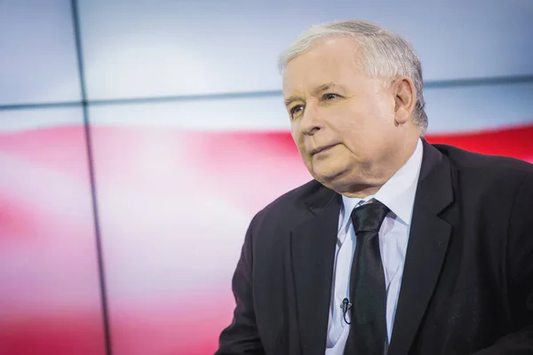 Varşova Polonya Mart 2015 Jaroslaw Kaczynski Eski Polonya Başbakanı Hukuk Stok Resim