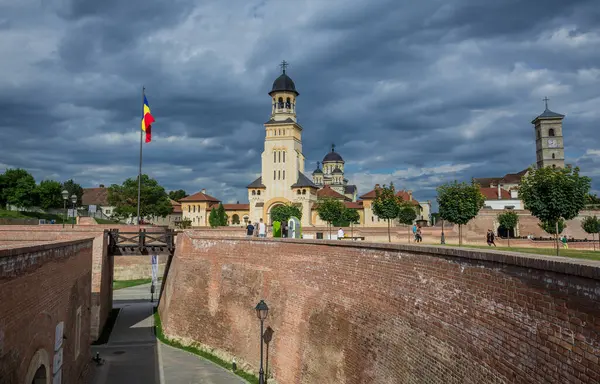 Alba Iulia Roemenië Juli 2016 Kroningskathedraal Van Heilige Vierde Poort — Stockfoto