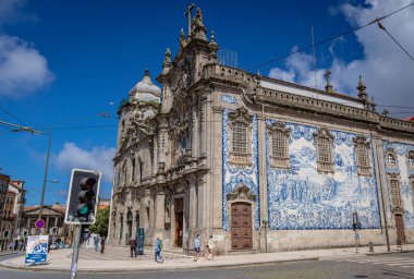 Porto, Portugal - July 6, 2021: Carmo Church and Carmelitas Church in Porto city, Portugal clipart
