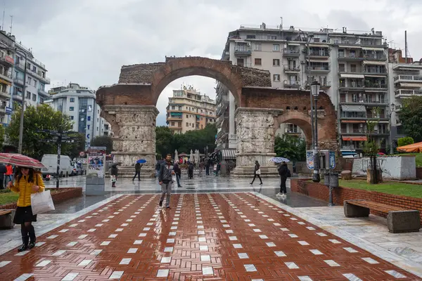 Tesalónica Grecia Octubre 2021 Arco Galerio Arco Triunfal También Conocido — Foto de Stock