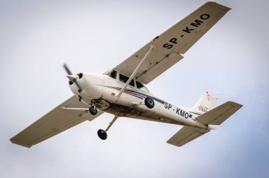 Warsaw, Poland - June 7, 2006: Cessna 172 Skyhawk plane in Warsaw clipart