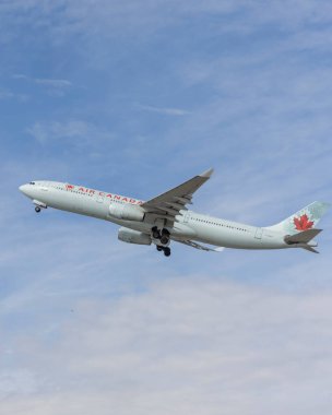 An Air Canada jet takes off from the Fort Lauderdale International Airport on January 6th, 2023