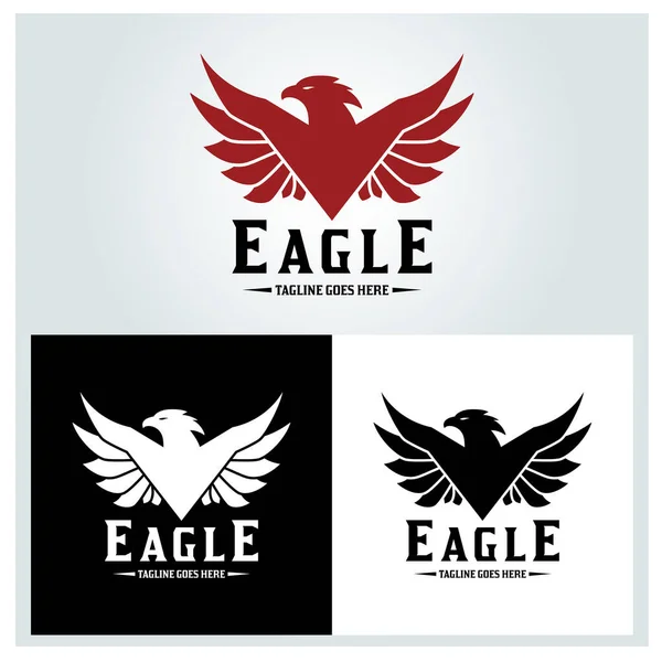 Eagle Logo Ontwerp Sjabloon Vectorillustratie — Stockvector