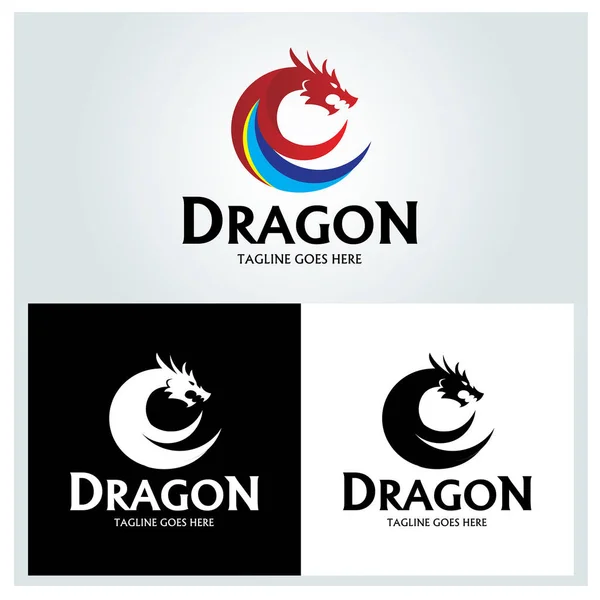 Design Vorlage Für Das Dragon Logo Vektorillustration — Stockvektor