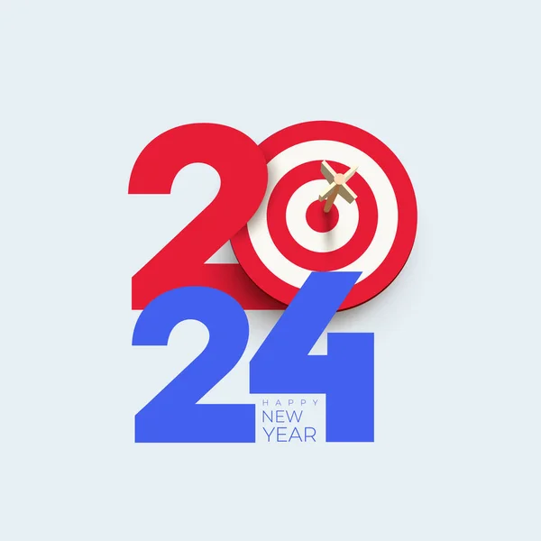 2023 Testo Con Banner Icona Destinazione Affari Nel 2024 Sto — Vettoriale Stock