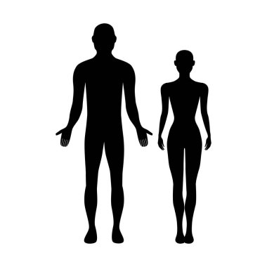 Erkekler ve kadınlar beyaz arka planda çiftleşirler.