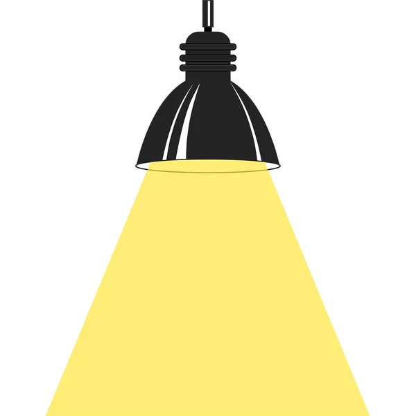 Vektorový Izolovaný Projektor Lampa Moderní Vnitřní Žárovka Ikona Místo Pro — Stockový vektor