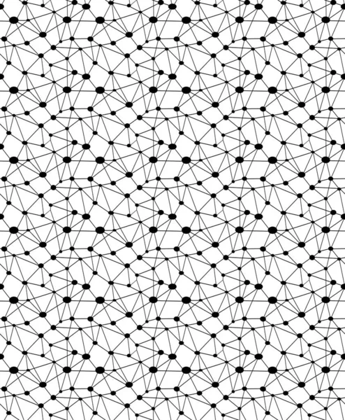 ニューラルネットワークのシームレスなパターン ノードと接続のニューラルネットワーク ベクターイラスト — ストックベクタ