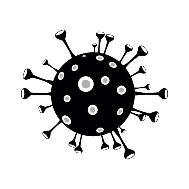 Beyaz arkaplanda Coronavirus simgesi vektör çizimi
