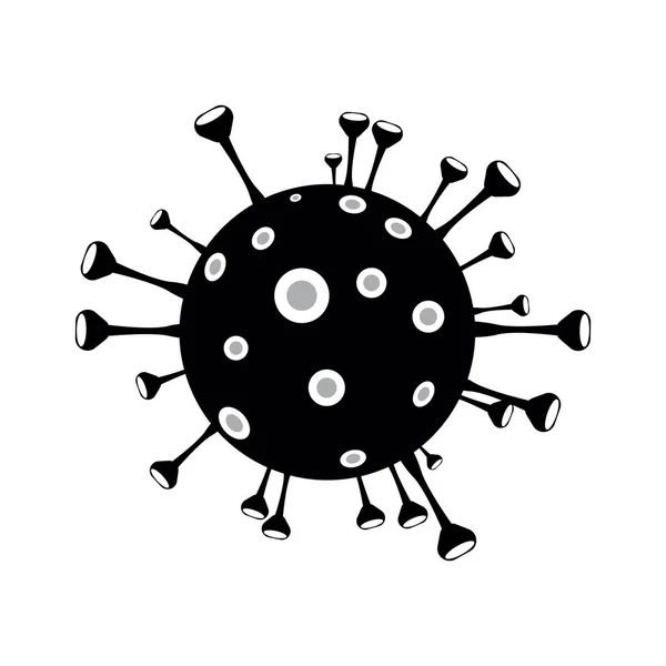 Illustration Vectorielle Symbole Icône Coronavirus Sur Fond Blanc — Image vectorielle
