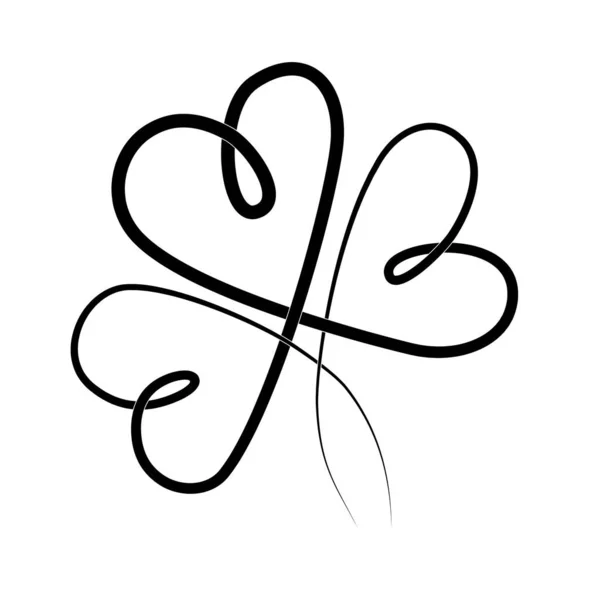白い背景を持つ創造的なシャムロックのロゴデザインテンプレートタトゥーカバー — ストックベクタ