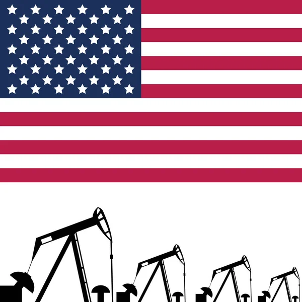 Amerikanska Oljeindustrins Priskrasch Grund Ekonomisk Recession Vektor — Stock vektor