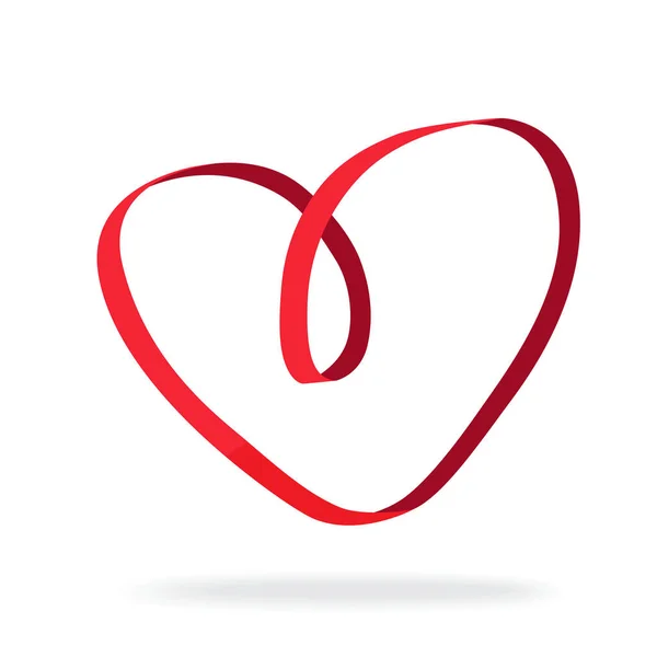 Fita Coração Amor Infinito Símbolo Fita Mbius Vetor Mobius Loop —  Vetores de Stock