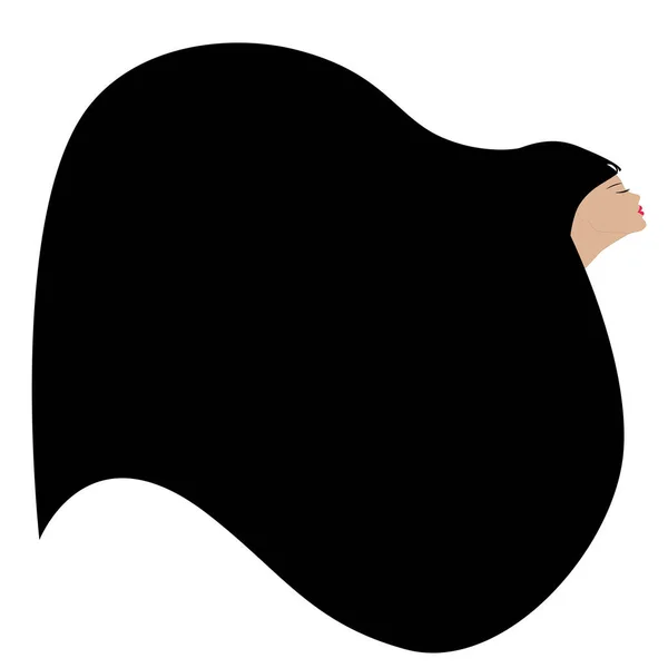 Красуня Дівчина Обличчя Ескіз Жінка Перукарня Концепція Векторний Портрет Волосся — стоковий вектор