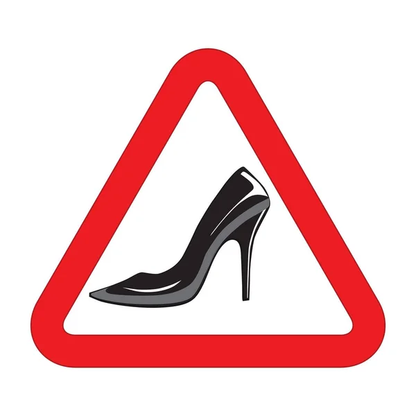 車のベクトル記号の女性 ヒール靴のアイコン — ストックベクタ