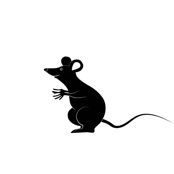 Vector Cartoon Lachende Tattoo Vriend Rat — Stockvector