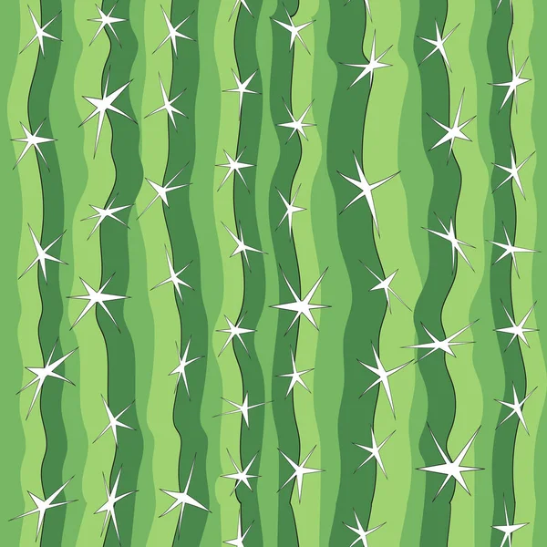 Cactus Pattern Texture Mexican Saguaro Sharp Tile Travel Vector Plant — Stock Vector