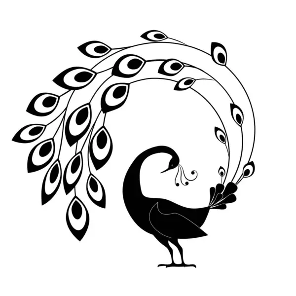 Fågelabstrakt Och Religion Påfågel Logotyp Design Vektor — Stock vektor