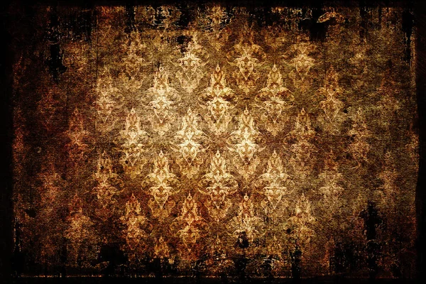 Ročník Zchátralá Viktoriánská Tapeta Barokní Známkou Tónovaný Obraz Papírové Pozadí — Stock fotografie