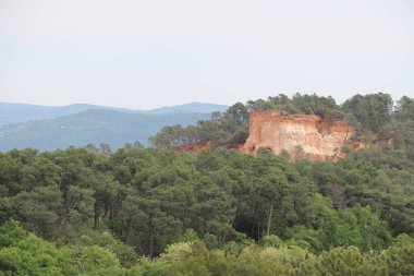 Roussillon, Provence yakınlarındaki Ochre yolu.