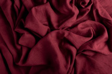Koyu kırmızı kumaş, düz resim.