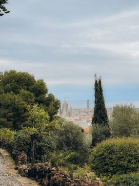 BARCELONA, İspanya - 11 Mayıs 2017: Bu Montjuic 'ten Eski Liman manzarası. Yüksek kalite fotoğraf