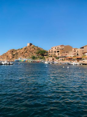 Arka planda liman olan Ajaccio 'nun hava görüntüsü, Korsika, Fransa. Yüksek kalite fotoğraf
