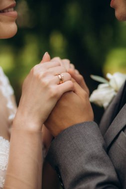 El ele tutuşan bir çiftin ayrıntıları. Yüksek kalite fotoğraf