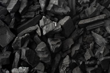 Fosil yakıtlar, Izgara Özellikleri, Yakıt Çözümleri ve Doğal Doku Özgeçmişleri İçin Siyah Kömür Dokusu Konsepti