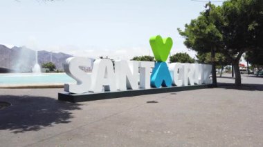 Santa Cruz de Tenerife işareti, Canarias 'ın başkenti, İspanya