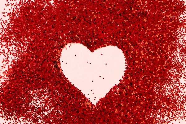Día San Valentín Fondo Festivo Con Corazón Chispeante — Foto de Stock